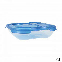Set of lunch boxes Tontarelli Nuvola 500 ml Blue Squared 4 Pieces (12 Units)