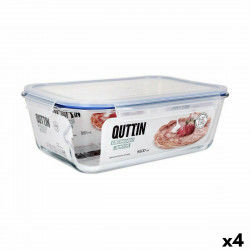 Boîte à lunch hermétique Quttin Transparent Rectangulaire 5,6 L (4 Unités)