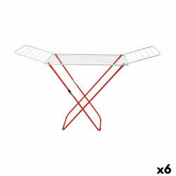 Folding clothes line Supernet White Red 127 x 50 x 2 cm (6 Units)
