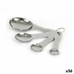 Set of Measuring Spoons Wooow Stainless steel 4 Pieces (36 Units)