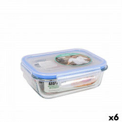 Boîte à lunch hermétique Quttin Rectangulaire 600 ml 17,5 x 13 x 6 cm (6 Unités)