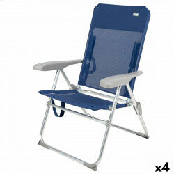 Chaise de Plage Aktive Blue marine 47 x 94 x 60 cm (4 Unités)