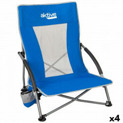 Chaise de Plage Aktive Bleu 50 x 67 x 51 cm (4 Unités)