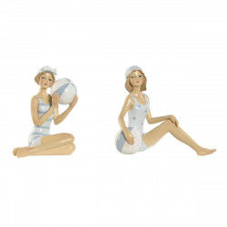 Dekorativ figur Home ESPRIT Hvid Himmelblå Middelhavet 8 x 8 x 12,5 cm (2...