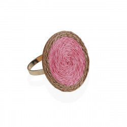 Napkin ring Versa Pink Metal Paper 5 x 4,5 x 5 cm