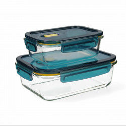Set of lunch boxes Quid Astral Crystal Transparent (2 pcs)