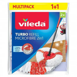 Mop Replacement To Scrub Vileda Turbo 2in1 Microfibre Polyamide Polyester (2...