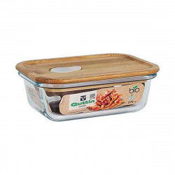 Lunch box Quttin 104734 14,5 x 11 cm Bamboo Borosilicate Glass