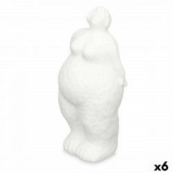 Figurka Dekoracyjna Biały Dolomite 14 x 34 x 12 cm (6 Sztuk) Kobieta Stojący
