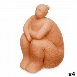 Dekorativ figur Orange Dolomite 18 x 30 x 19 cm (4 enheder) Dame Siddende