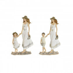 Figurine Décorative Home ESPRIT Blanc Beige 14,5 x 8 x 24,5 cm (2 Unités)