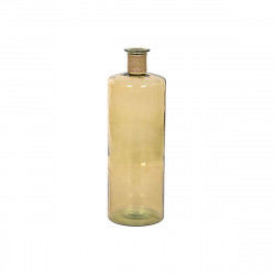 Vase Home ESPRIT Yellow Rope Tempered Glass 25 x 25 x 75 cm
