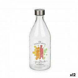 Bottle Juicy Fruits Glass 1 L (12 Units)
