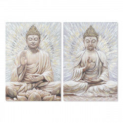 Painting Home ESPRIT Buddha Oriental 70 x 3 x 100 cm (2 Units)