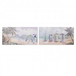 Obraz Home ESPRIT Plaża Śródziemnomorski 120 x 3 x 60 cm (2 Sztuk)