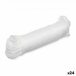 Corda per Stendere Bianco Plastica 20 m (24 Unità)