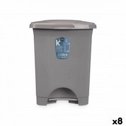 Pedal bin Grey Plastic 10 L (8 Units)