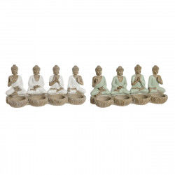 Decorative Figure Home ESPRIT White Green Buddha Oriental 24 x 9 x 11 cm (2...