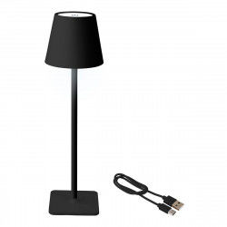 LED bordlampe Lumineo 894376 Sort Metal 17 cm Genopladelig