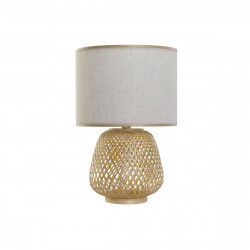 Lampe de bureau DKD Home Decor Marron Naturel Bambou 50 W 220 V 32 x 32 x 49 cm