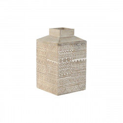 Vase Home ESPRIT White Natural Mango wood Colonial 18 x 18 x 30,5 cm