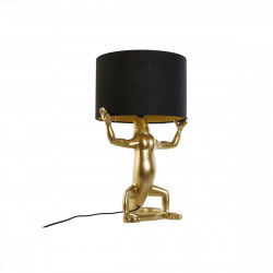 Lampe de bureau Home ESPRIT Noir Doré Résine 50 W 220 V 31 x 28 x 50 cm (2...