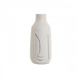 Vase Home ESPRIT Blanc Bois de manguier Moderne Visage 15 x 15 x 30 cm