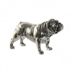 Dekorativ figur Home ESPRIT Sølvfarvet Hund Loft 28,5 x 11 x 16 cm