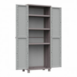 Broom cupboard Terry Jrattan 369 Grey 68 x 37,5 x 170 cm Plastic 3 Shelves