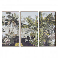 Set of 3 pictures Home ESPRIT Tropical 180 x 4 x 120 cm (3 Pieces)