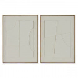 Maleri Home ESPRIT Abstrakt Skandinavisk 55 x 4 x 75 cm (2 enheder)