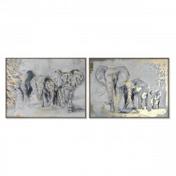 Painting Home ESPRIT Elephant Colonial 100 x 4 x 75 cm (2 Units)