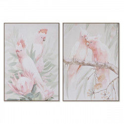 Painting Home ESPRIT Parrot Tropical 100 x 4 x 140 cm (2 Units)
