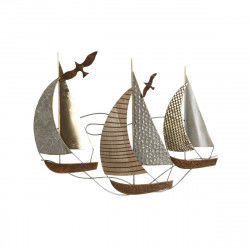 Wall Decoration Home ESPRIT Brown Grey Golden Silver Yachts 66 x 4 x 53 cm