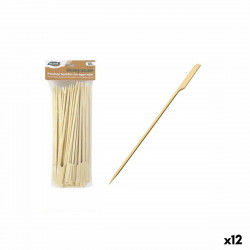 Set de Pinchos para Barbacoa Algon Bambú 100 Piezas 24 cm (12 Unidades)