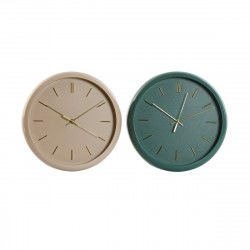 Zegar Ścienny Home ESPRIT Kolor Zielony Różowy PVC Nowoczesny 30 x 4 x 30 cm...