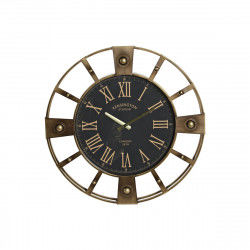 Wall Clock Home ESPRIT Black Golden Iron Vintage 60 x 8 x 60 cm