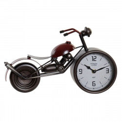 Table clock Home ESPRIT Red Metal Crystal MDF Wood Motorbike Vintage 32,5 x...