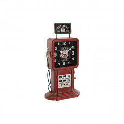 Orologio da Tavolo Home ESPRIT Rosso Metallo gasolinera 18 x 10 x 34 cm