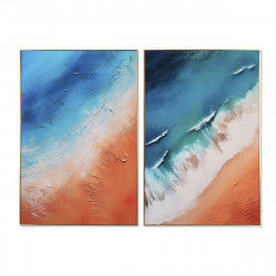 Obraz Home ESPRIT Nowoczesny Plaża 80 x 3 x 120 cm (2 Sztuk)
