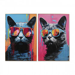 Painting Home ESPRIT Modern Cat 80 x 3 x 120 cm (2 Units)
