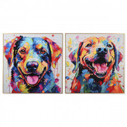 Painting Home ESPRIT Modern Dog 80 x 3 x 80 cm (2 Units)