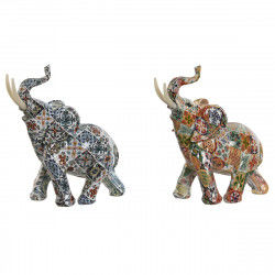 Decorative Figure Home ESPRIT Multicolour Elephant Mediterranean 16 x 7 x 17...