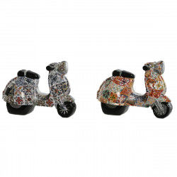 Figura Decorativa Home ESPRIT Multicolor Mediterráneo scooter 14 x 8 x 11 cm...