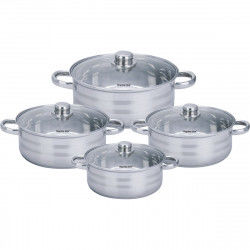 Pot with Glass Lid Royalty Line SP8 Steel 8 Pieces