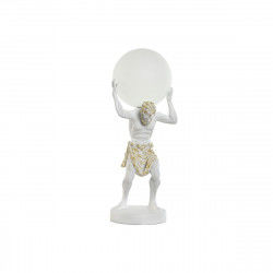 Desk lamp Home ESPRIT White Golden Resin Plastic 220 V 18 x 17 x 44 cm