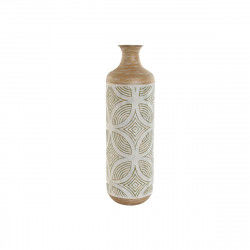 Vase Home ESPRIT Green Beige Natural Metal Tropical 18 x 18 x 56 cm