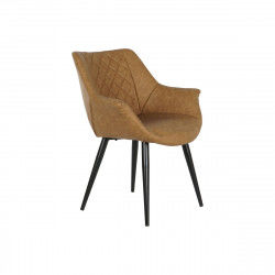 Office Chair DKD Home Decor Black Camel Polyurethane 68 x 64 x 82 cm
