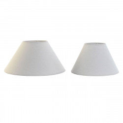 Lampeskærm Home ESPRIT Hør Metal 45 x 45 x 21 cm (2 enheder)