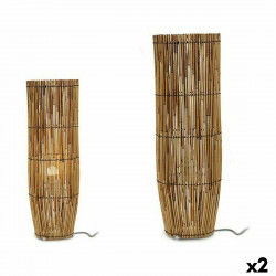 Floor Lamp Natural Bamboo 21,5 x 62 x 21,5 cm (2 Units)